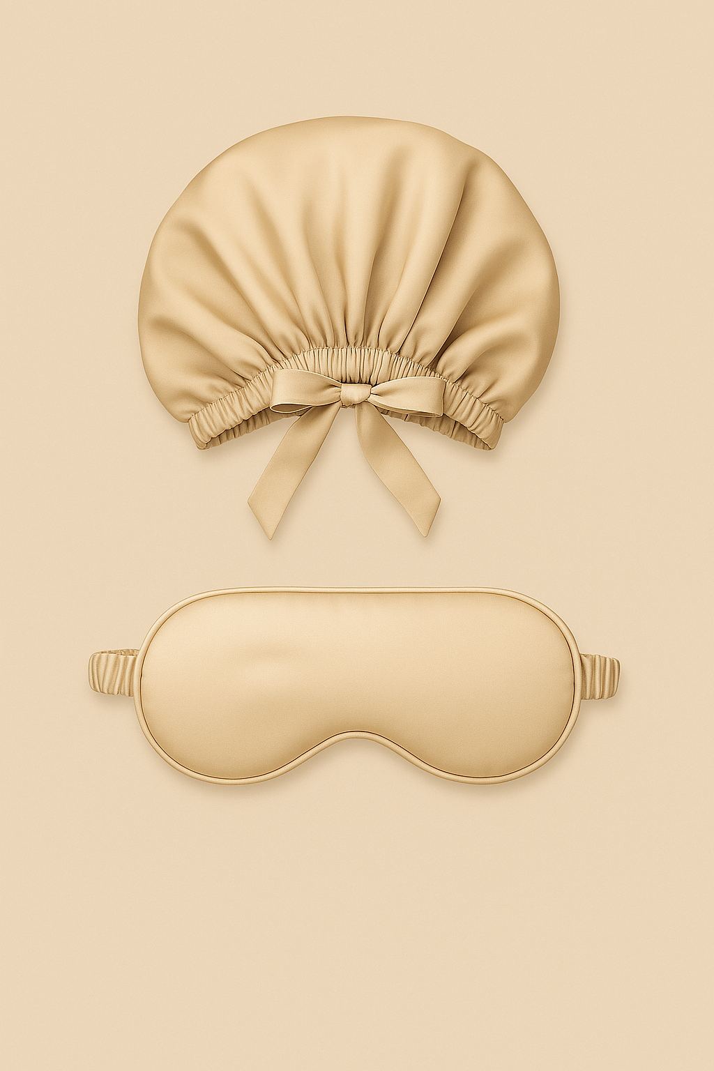 Zijde slaapset (slaapmuts en slaapmasker