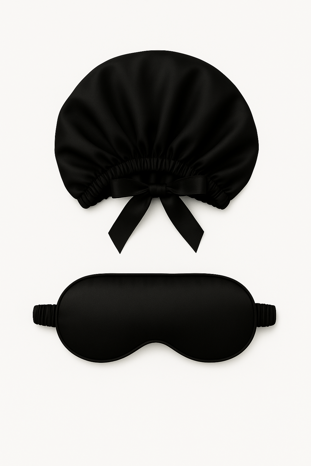 Zijde slaapset (slaapmuts en slaapmasker